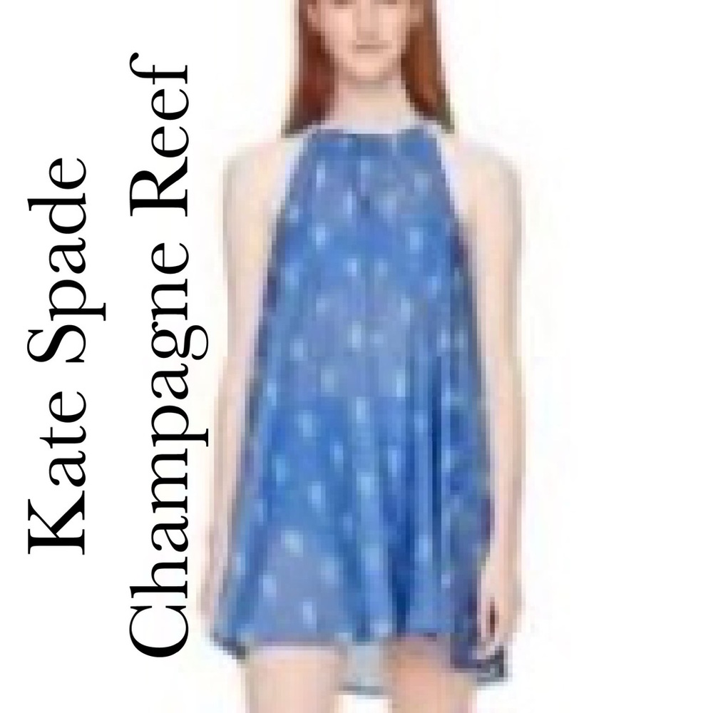 Kate Spade Champagne Reef Seahorse Print CoverUp